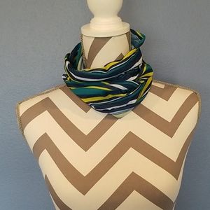 Striped face covering or scarf